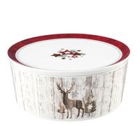 Recipiente redondo con tapa, 21 x 9 cm - Seltmann Weiden Life Christmas - Recipiente para galletas / Caja para galletas