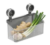 Recipiente sanitario industrial, organizador de ducha de succión resistente, cesta de almacenamiento montada en la pared, protector de higiene de polímero reforzado, con estilo elegante, equipo de