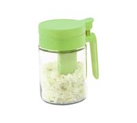 Recipientes de Vidrio para Condimentos con Cuchara,Contenedor De Almacenamiento Hermético Antifugas 320 Ml | Contenedor de Polvo con Cuchara - Para armarios, encimeras, hogar, viajes, barra café, esta