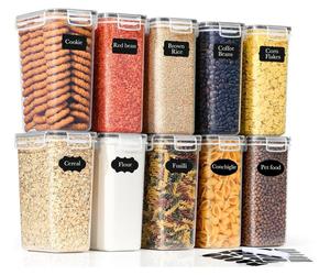 Recipientes herméticos de 2 litros, pack de 10, sin BPA, color , 2.0 litros x 10 unidades