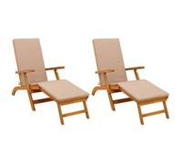 Recliner Y Tumbona Plegable 2 Pcs 55 X 146 X 91 Cm Vidaxl