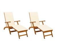 Recliner Y Tumbona Plegable 2 Pcs 55 X 146 X 91 Cm Vidaxl