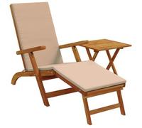 Recliner Y Tumbona Plegable 2 Pcs Topo Madera De Acacia Sólida Vidaxl
