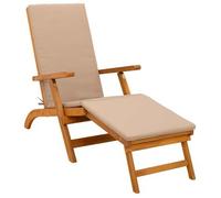 Recliner Y Tumbona Plegable Madera De Acacia Sólida Vidaxl