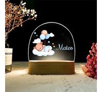 RecontraMago Regalos recien nacidos Lamparas de mesita noche para bebes y niños - personalizada decoracion habitacion bebe luz quitamiedos infantil lampara niño originales cosas mesa nocturna (7)