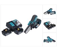 Recortadora sin cable Makita DUC 101 RT 18 V 10 cm sin escobillas + 2 baterías de 5,0 Ah + kit cargador