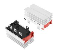 Rectificador De Puente De 2 Uds, Módulo Rectificador De Puente De Diodo Trifásico De 50A 1200V Con Disipador De Calor De CA A CC 6x3,5x4 Cm / 2,4x1,4x1,6 Pulgadas