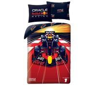 Halantex Red Bull Racing - Juego de cama reversible, 100% algodón, funda nórdica de 140 x 200 cm y funda de almohada