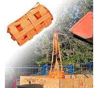 Red de elevación de poliéster resistente, cesta de elevación pequeña segura para construcción, industria y puerto, malla de 3 x 15 cm, capacidad de carga de 2,5 T, solución de elevación duradera