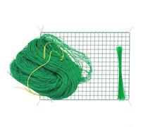 Red de enrejado de jardín de nailon verde para plantas trepadoras, malla de soporte de plantas resistente para frijoles, tomates, pepinos, frutas, red de cultivo vertical para jardín, invernadero