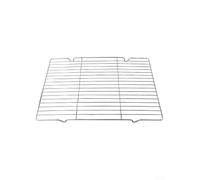 Red de malla de acero inoxidable con forma de rejilla rectangular para barbacoa, verduras, secado de pan, herramienta de cocina con esquinas redondeadas y pies arrugados, 30 x 20,5 cm, acabado