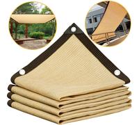 Red de sombreado para jardín al aire libre, toldos para terraza, malla protectora para sombra de acampada, protección UV, tela de protección solar HDPE, sombra 4x5m beige 4x5m
