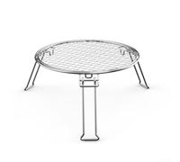 Red plegable de acero inoxidable para barbacoa de carbón, camping, jardín, patio, 34 cm