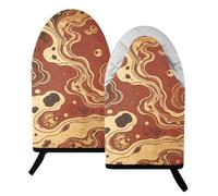Red Waves - Guantes de horno resistentes al calor hasta 204.4 °C, soporte para ollas, guantes de cocina, 24.1 cm x 15.2 cm, 2 unidades