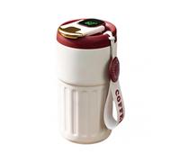 (Red Wine) Insulated Travel Coffee Mug Reusable Leakproof Coffee Cup for Camping Picnic