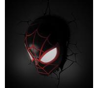 RED5 Spider-Man Miles Morales Lámpara Pared 3D Luz Nocturna LED Máscara Efecto Grieta Sin Cables a Pilas Decoración Habitación Niños Gamer Marvel Regalo