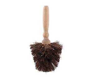 Redecker Palmyra - Cepillo de fibra con mango de madera de haya engrasado, 9-7/8 pulgadas