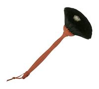 Redecker Plumero de pelo de cabra con mango de madera de perla, color negro
