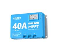 Redodo 40A MPPT 12V/24V Coche Entrada DC Controlador de carga solar con módulo Bluetooth incorporado, Parámetro ajustable Pantalla LCD Pantalla LED