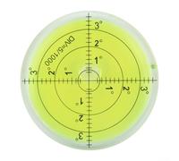 Redondo para nivel de diana de 66 mm de diámetro para burbuja de espíritu para trípodes, telescopios, estanterías, herramienta de medición de líquidos amarillos de alta visibilidad, 66 x 10 mm