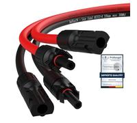 RedStar24 Cable Solar 4mm² - 6mm² - Cable de Extensión para Paneles Solares - 1/2/3/5/10/15/20/25m - IP68, Cable fotovoltaico resistente a los rayos UV, PV Cable de Extensión Solar (4mm² 7,5m)