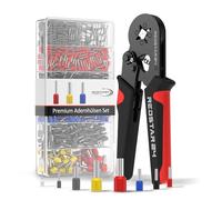RedStar24 Crimpadora Terminales Eléctricos - Kit de 1800 punteras electricas - [0,25-10 mm²] - Autoajustables - Alicates Terminales Electricos - Ideal para Electricistas y Bricolaje