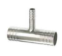 Reductor de manguera en T de 3 vías, divisor de acero inoxidable 304, conector de cola de manguera, accesorio de acoplamiento(32-25-32mm)