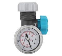 Reductor de Presión Agua Manómetro de Agua Reductor de Presión Válvula de Presión de Agua, G3/4 Pulgada Válvula de Control de Presión de Agua Ajustable con Manómetro,