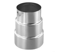 Reductor de revestimiento de humo de acero inoxidable, conector adaptador de diámetro de tubo de chimenea para estufa de leña, adaptador de aumento de tubo de combustión redondo, reducción de tamaño