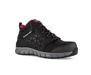 Reebok - Chaussures de sécurité montantes noire en cuir imperméable embout aluminium S3 SRC 41 Noir