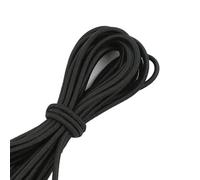 Reemplazo De Cuerdas 5/10/20/30/40/50M 4mm Bandas de Cordones elásticos Diadema Cuerda de Goma por Metros cinturón Pantalones cordón elástico Suministros de Costura DIY(Black,5Meters(1Roll))