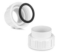 Reemplazo de unión de plomería de piscina roscada para mantenimiento del clorador de sal, conector de PVC, junta de sellado, agarre estriado, accesorios de unión diarios para propietarios de patio de