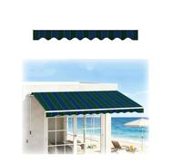 Reemplazo Valance Toldo Pesado, Lona Poliéster Impermeable Resistente a UV, 200-700 cm Borde Valance Decorativo Festoneado para Jardín y Terraza(Green-Blue,400cm)