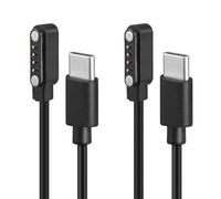REEYEAR Paquete de 2 cables de carga magnéticos USB C para grabadora de voz PLAUD Note Pro y Note AI, reemplazo de cable de carga de 2 pies, cargador de alimentación de fácil acceso incluso con la