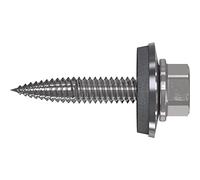 Refabo Tornillos autorroscantes RP-T2 Plus de chapa fina, 4,5 x 25 mm, con cabeza hexagonal y junta E14, bimetal A2, acero galvanizado, 100 unidades