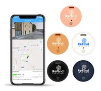 ReFind R2 Rastreador Inteligente para Android y iPhone. Mini Localizador GPS Bluetooth 5.0. Alternativa a Samsung AirTag para Llaves, Mascotas, Billeteras y Equipaje (Blanco)