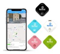 ReFind R4 Rastreador Inteligente para Android e iPhone. Mini Localizador GPS Bluetooth 5.0. Alternativa a AirTag Samsung para Llaves, Mascotas, Billeteras y Equipaje (Blanco)