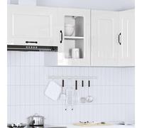 Refined Armario Pared Cocina Puerta Cristal Kalmar Blanca Alto Brillo 1x Vitrina de Pared (1 Puerta)