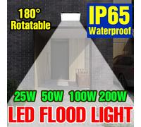 Reflector LED de 200W, reflector AC220V, lámpara de calle impermeable para exteriores, luz de pared del pasillo de jardín SMD2835, blanco frío/cálido