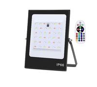Reflector LED RGB 50W 100W 200W Luz De Inundación Que Cambia Color IP66 Iluminación For Exteriores Impermeable Pared Garaje en el jardín(100W)