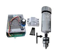 Refrigerado por aire 0.4kw CNC Drill Chuck SpindleMotor Kit 400W Motor de husillo + Fuente alimentación Regulador velocidad for grabado Buen funcionamiento(Package 5)
