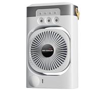 refrigerador de escritorio personal - aire acondicionado,ventilador de mesa ajustable | Circulador de luz de 7 colores con un humidificador y de enfriamiento silencioso para cubíc