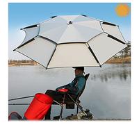 Refue Sombrilla de Playa Grande Parasol inclinable portátil con Anclaje de Arena paragua de Pesca Ø 200/220 /240/260 cm Gris (Size : 2.6M/8.5ft)