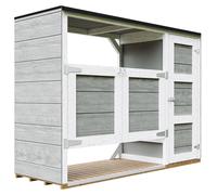 Refugio para contenedores de basura de 2 x 240 litros con puertas – Cubierta para contenedores, caja para contenedores, caja de almacenamiento para jardín, armario para contenedores Timbela M980A-TUND