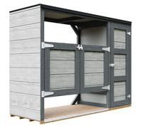 Refugio para contenedores de basura de 2x240L con puertas – Cubierta para contenedores, caja para contenedores, caja de almacenamiento para jardín, armario para contenedores Timbela M980A-TUNDRA CAVER