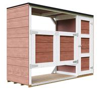 Refugio para contenedores de basura de 2x240L con puertas – Cubierta para contenedores, caja para contenedores, caja de almacenamiento para jardín, armario para contenedores Timbela M980A-REDWOOD
