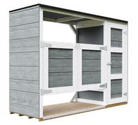Refugio para contenedores de basura de 2x240L con puertas – Cubierta para contenedores, caja para contenedores, caja de almacenamiento para jardín, armario para contenedores Timbela M980A-CAVERN STEEL