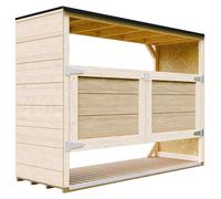 Refugio para contenedores de basura de 3x240 litros con puerta – cubierta para contenedores, caja para contenedores, caja de almacenamiento para jardín, armario para contenedores Timbela M982A