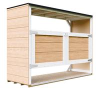 Refugio para contenedores de basura de 3x240 litros con puerta – cubierta para contenedores, caja para contenedores, caja de almacenamiento para jardín, armario para contenedores Timbela M982A-HARVEST