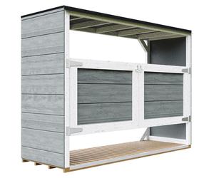 Refugio para contenedores de basura de 3x240 litros con puerta – cubierta para contenedores, caja para contenedores, caja de almacenamiento para jardín, armario para contenedores Timbela M982A-CAVERN 